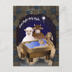 Cartes Pour Fêtes Annuelles Nativité de Noël Bébé Jésus