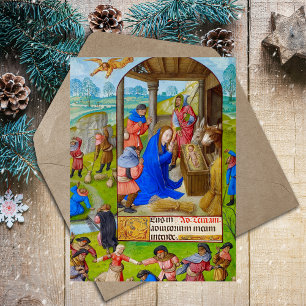 Cartes Pour Fêtes Annuelles Nativité de Noël chrétienne médiévale