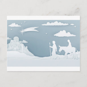 Cartes Pour Fêtes Annuelles Nativité de Noël Mary Joseph et Bethlehem