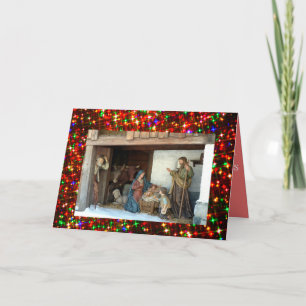 Cartes Pour Fêtes Annuelles Nativité de village