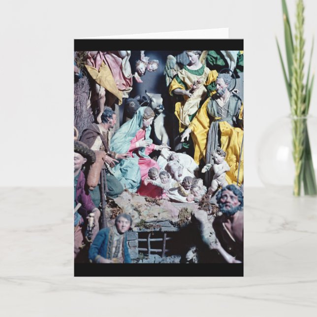 Cartes Pour Fêtes Annuelles Nativité, faite à Naples (Devant)