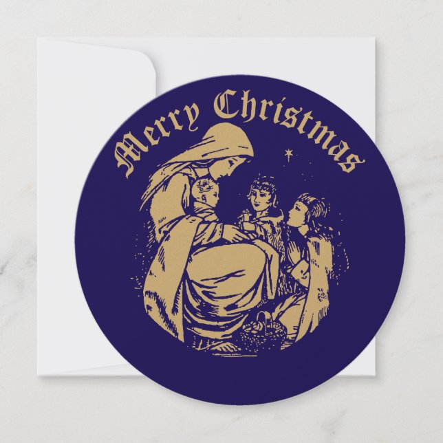 Cartes Pour Fêtes Annuelles Nativité Noël (Devant)