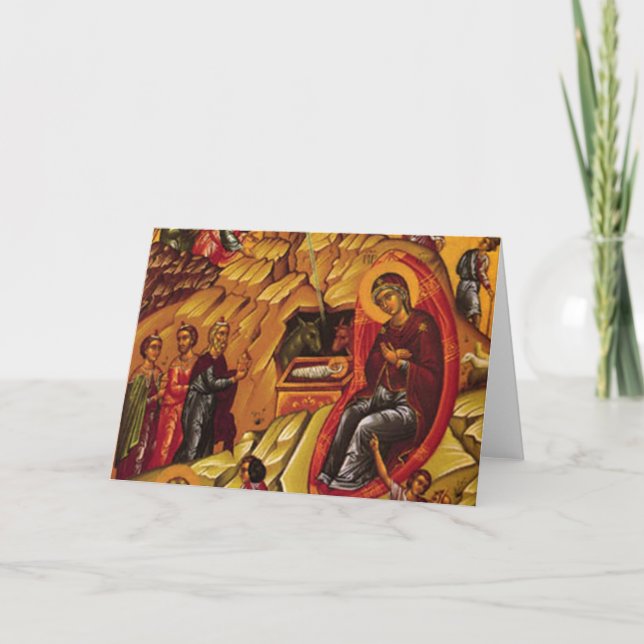 Cartes Pour Fêtes Annuelles Nativité orthodoxe (Devant)