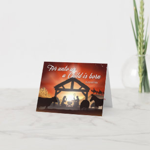 Cartes Pour Fêtes Annuelles Nativité Scène Fête Religieuse Noël