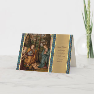 Cartes Pour Fêtes Annuelles Nativité Vierge Marie Jésus Joseph Écriture