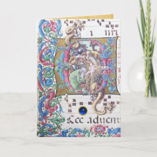 Cartes Pour Fêtes Annuelles NATIVITÉ Vieux Parchemin de Noël irlandais