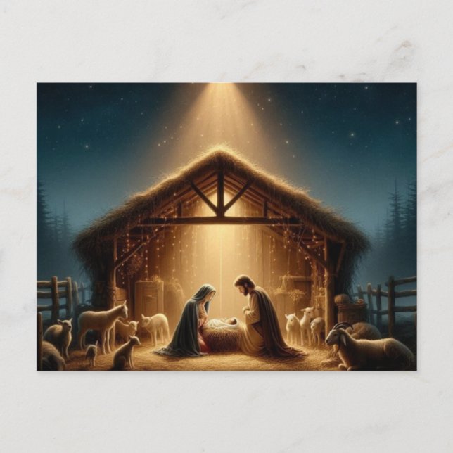 Cartes Pour Fêtes Annuelles Nativity (Devant)