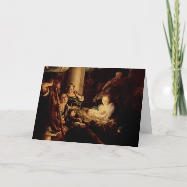 Cartes Pour Fêtes Annuelles Nativity - Holy Night - Correggio (Devant)