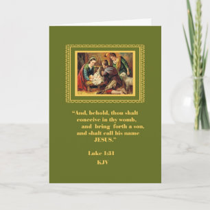 Cartes Pour Fêtes Annuelles Nativity Scene  Retro Christmas Card