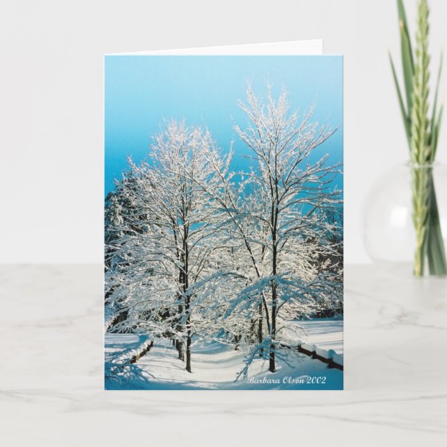 Cartes Pour Fêtes Annuelles Nature : Étang de Walden plein de divinité (Devant)