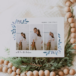 Cartes Pour Fêtes Annuelles Naturellement Joyeux | Elégante aquarelle 3 photo