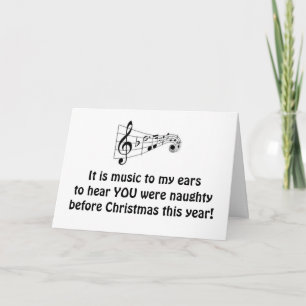 CARTES POUR FÊTES ANNUELLES "NAUGHTY" AVANT NOËL-BON-ET-JE L'ÉTAIS