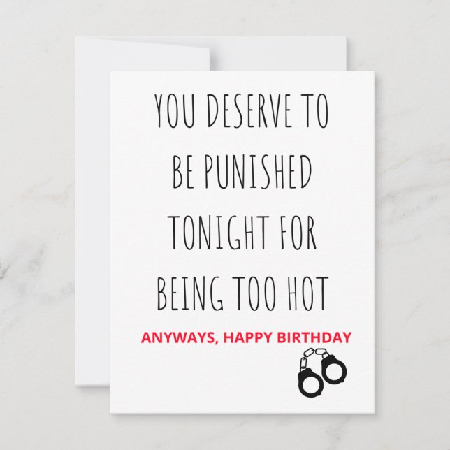 Cartes Pour Fêtes Annuelles Naughty & Dirty Happy Birthday Card (Devant)