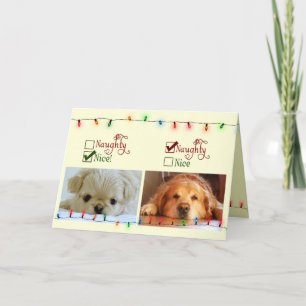 Cartes Pour Fêtes Annuelles Naughty ou Nice