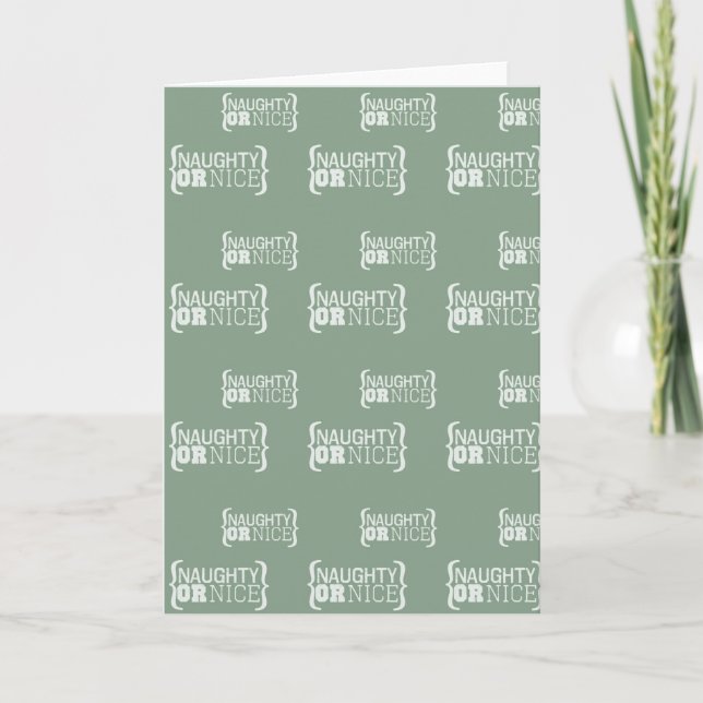 Cartes Pour Fêtes Annuelles Naughty ou Nice (Devant)