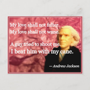 Cartes Pour Fêtes Annuelles Naughty Presidential Valentine: Jackson's Cane