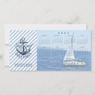 Cartes Pour Fêtes Annuelles Nautical Business 2021 Calendrier Joyeuses Fêtes