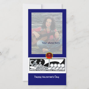 Cartes Pour Fêtes Annuelles NAVIRE ANTIQUE, AMATEURS Rouge Jeu Noir Blanc Bleu
