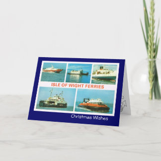 Cartes Pour Fêtes Annuelles Navires historiques vintages, île de Wight Ferries