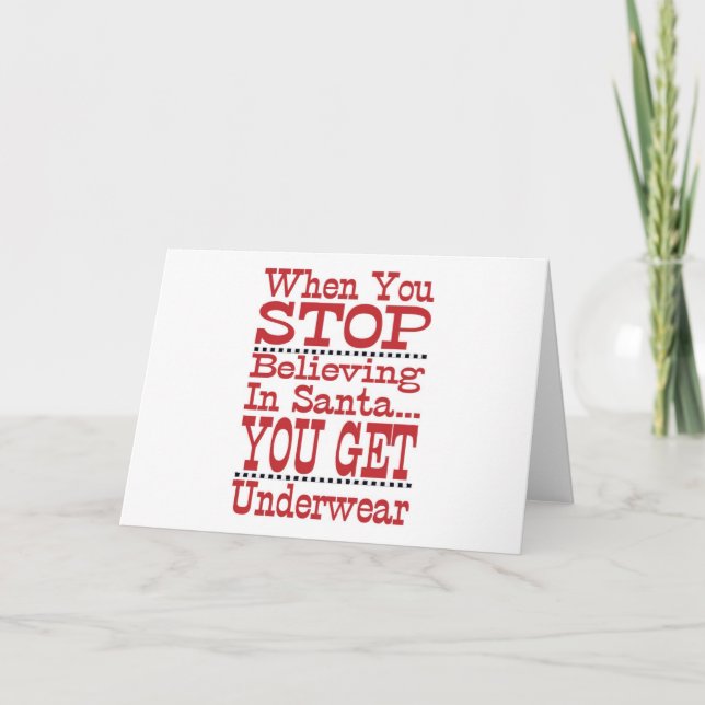 Cartes Pour Fêtes Annuelles Ne cessez pas de croire au Père Noël (Devant)