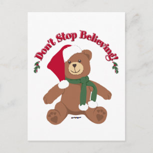 Cartes Pour Fêtes Annuelles Ne cessez pas de croire ! Ours de Noël