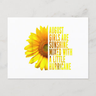 Cartes Pour Fêtes Annuelles Né En Août Femme Anniversaire Tournesol Lover Flo