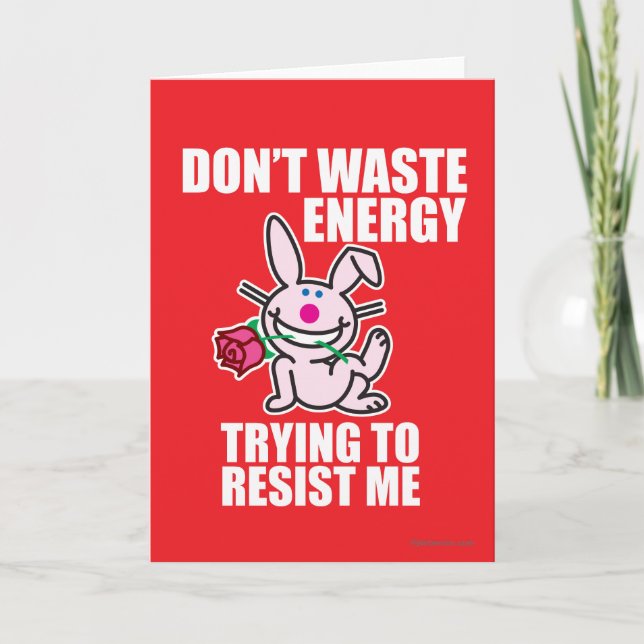 Cartes Pour Fêtes Annuelles Ne gaspillez pas d'énergie (Devant)