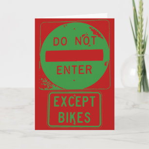 Cartes Pour Fêtes Annuelles Ne pas entrer sauf les vélos