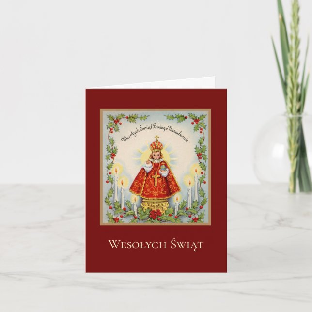Cartes Pour Fêtes Annuelles Né polonais de Prague Noël (Devant)