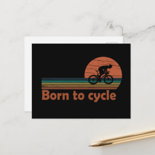 Cartes Pour Fêtes Annuelles Né pour faire du vélo - MTB Vélo de montagne drôle