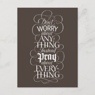 Cartes Pour Fêtes Annuelles NE VOUS INQUIÉTEZ DE RIEN - Christian Calligraphy