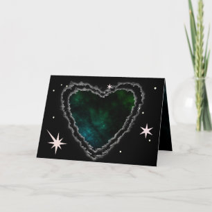 Cartes Pour Fêtes Annuelles Nebula Heart Sci Fi Valentine Love Romance Card