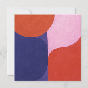 Cartes Pour Fêtes Annuelles "Négociation couleur" Art Abstrait coloré
