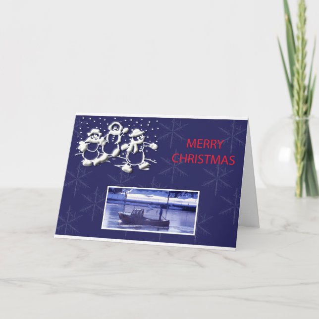 Cartes Pour Fêtes Annuelles Neige (Devant)