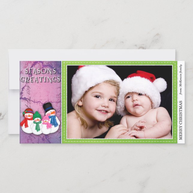 Cartes Pour Fêtes Annuelles Neige (Devant)