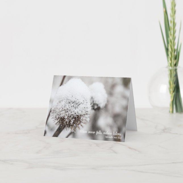 Cartes Pour Fêtes Annuelles Neige (Devant)