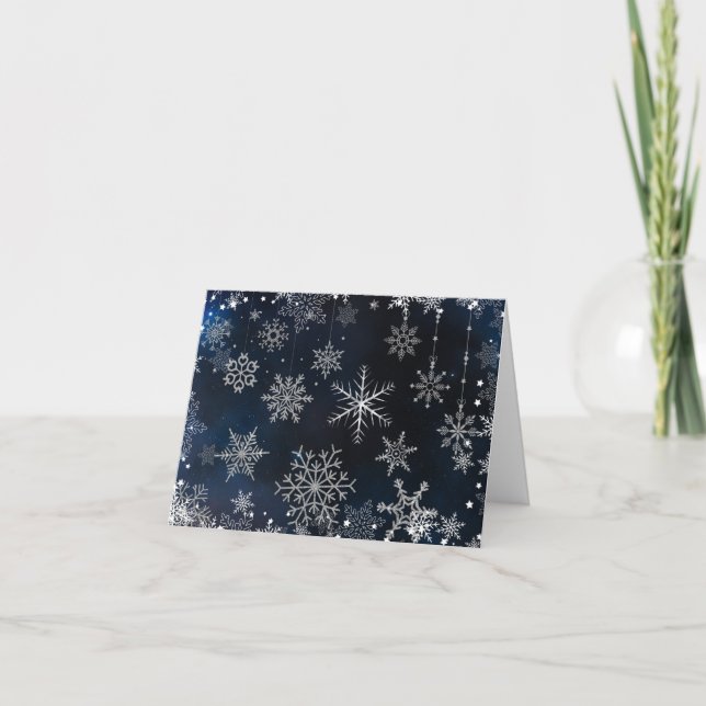Cartes Pour Fêtes Annuelles Neige (Devant)