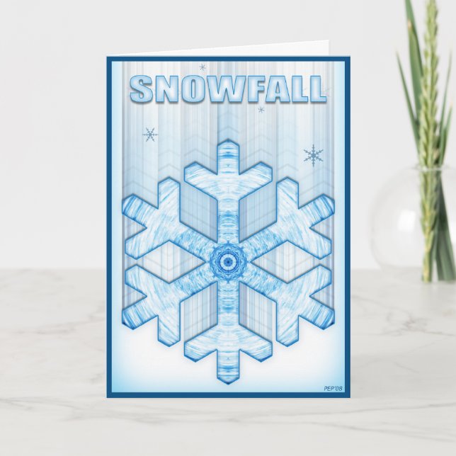 Cartes Pour Fêtes Annuelles Neige (Devant)