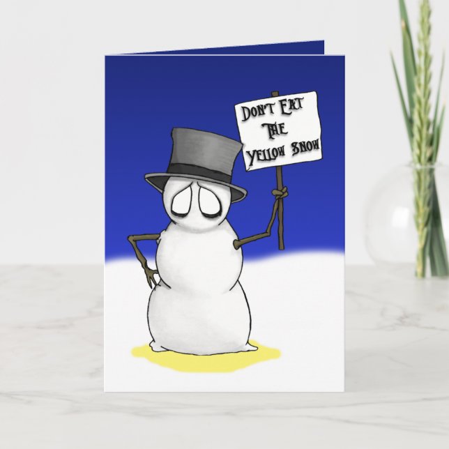 Cartes Pour Fêtes Annuelles Neige avertissant en effet (Devant)