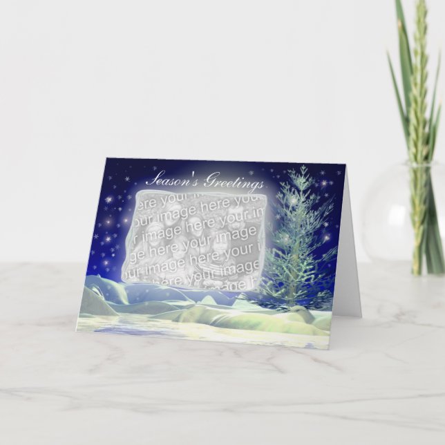 Cartes Pour Fêtes Annuelles Neige de soirée (Devant)