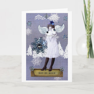 Cartes Pour Fêtes Annuelles Neige de velours