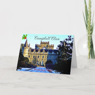 Cartes Pour Fêtes Annuelles Neige du château Inveraray du Clan Campbell écossa