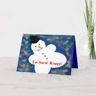 Cartes Pour Fêtes Annuelles Neige heureuse