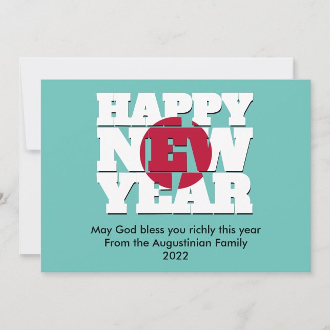 Cartes Pour Fêtes Annuelles Nengajo Japon Christian HAPPY NEW YEAR (Devant)