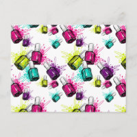 Neon Nail Motif polonais