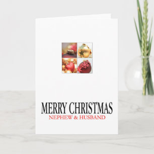 Cartes Pour Fêtes Annuelles nephew and husband Merry Christmas card
