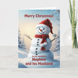 Cartes Pour Fêtes Annuelles Nephew et son mari Christmas Snowman