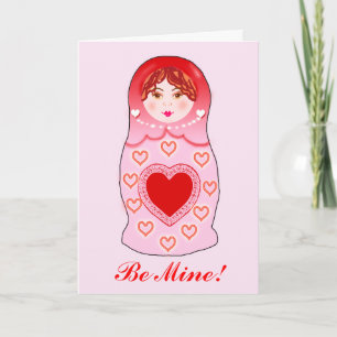 Cartes Pour Fêtes Annuelles Nesting Doll Valentine Card
