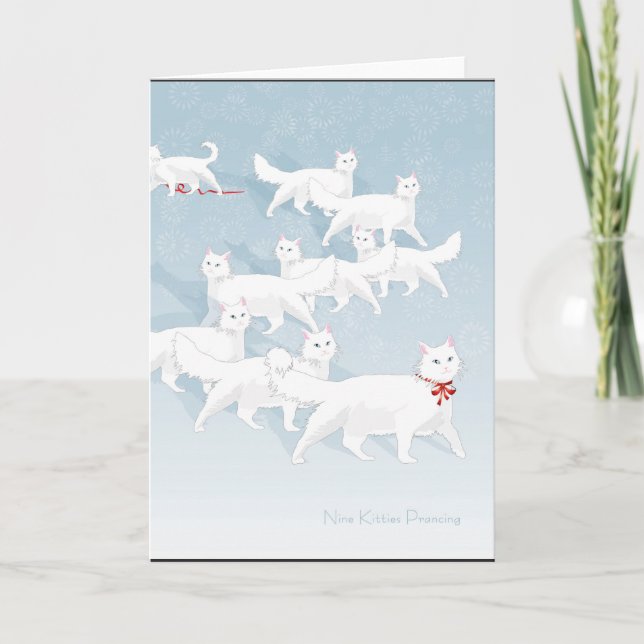 Cartes Pour Fêtes Annuelles Neuf Kitties qui dansent... Fêtes (Devant)