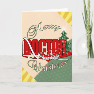 CARTES POUR FÊTES ANNUELLES NEUROLOGUE DOCTEUR MERRY CHRISTMAS